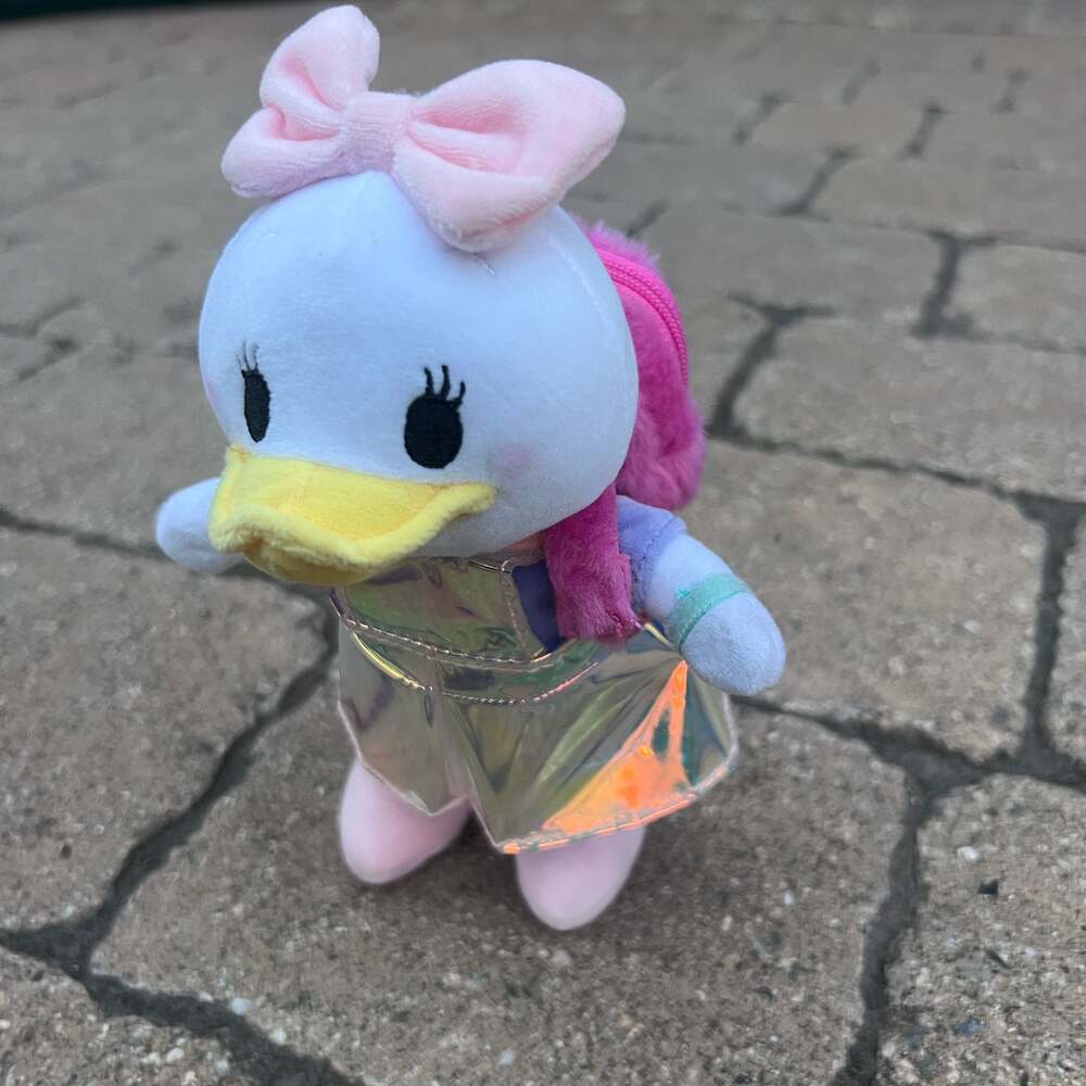 Disney nuiMOs Daisy Duck Plush Doll with Holographic Dress and Pink Backpack